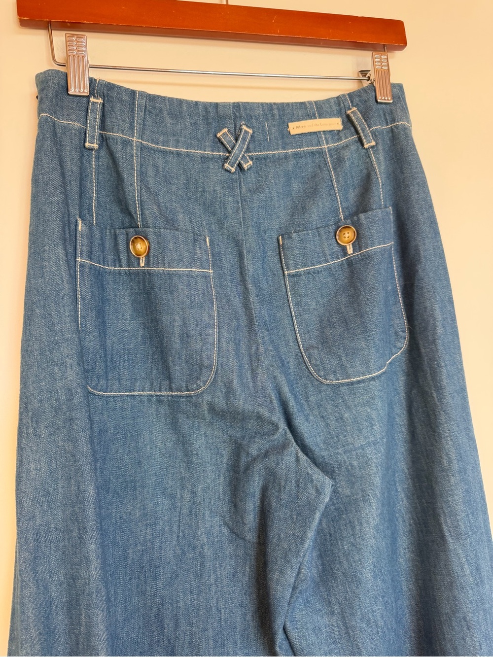 Pilcro Anthropologie Ruffled Hem Wide-Leg Jeans Size US 2 - Picture 6 of 13